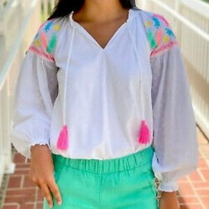 Lilly Pulitzer XL NWT Florentina Top Resort White